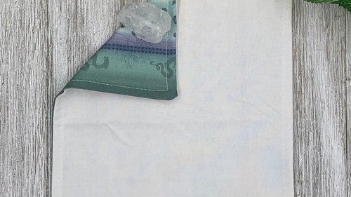 MINI Altar Cloth - Healing Magatama, Tarot Cloth, Traveling Altar Cloth, Portable Altar Cloth, Small Spaces Altar, Home Office Altar