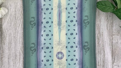 MINI Altar Cloth - Healing Magatama, Tarot Cloth, Traveling Altar Cloth, Portable Altar Cloth, Small Spaces Altar, Home Office Altar