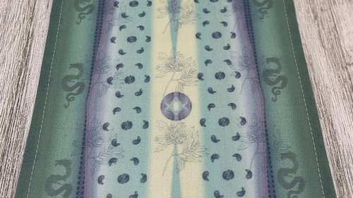 MINI Altar Cloth - Healing Magatama, Tarot Cloth, Traveling Altar Cloth, Portable Altar Cloth, Small Spaces Altar, Home Office Altar