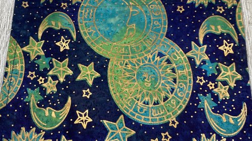 MINI Altar Cloth - Celestial, Tarot Cloth, Traveling Altar Cloth, Portable Altar Cloth, Small Spaces Altar, Home Office Altar