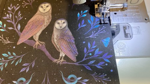 MINI Altar Cloth - Owls, Traveling Altar Cloth, Portable Altar Cloth, Small Spaces Altar, Home Office Altar