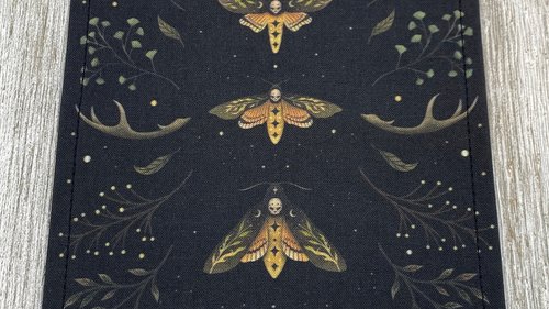 MINI Altar Cloth - Moths, Traveling Altar Cloth, Portable Altar Cloth, Small Spaces Altar, Home Office Altar