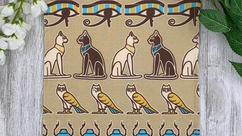 MINI Altar Cloth - Egyptian, Traveling Altar Cloth, Portable Altar Cloth, Small Spaces Altar, Home Office Altar