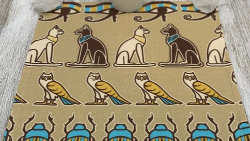 MINI Altar Cloth - Egyptian, Traveling Altar Cloth, Portable Altar Cloth, Small Spaces Altar, Home Office Altar