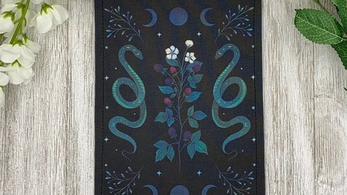 MINI Altar Cloth - Snakes, Traveling Altar Cloth, Portable Altar Cloth, Small Spaces Altar, Home Office Altar
