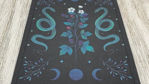 MINI Altar Cloth - Snakes, Traveling Altar Cloth, Portable Altar Cloth, Small Spaces Altar, Home Office Altar
