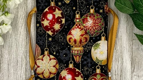 Ornament Tarot Bag/ Custom Tarot Pouch/ Keepsake Bag / Drawstring Bag / Oracle Bag / Crystal Bag / Tarot Pouch / Cosmetic Bag