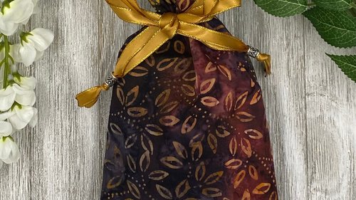 Colorful Leaves Tarot Bag/ Custom Tarot Bag / Keepsake Bag / Drawstring Bag / Oracle Bag / Jewelry Bag / Crystal Bag / Tarot Pouch