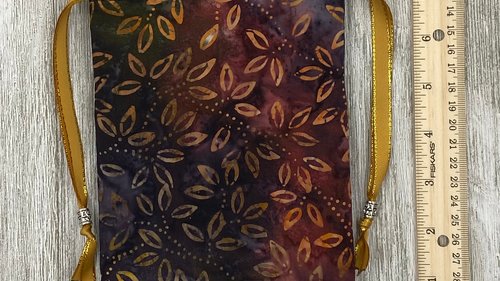 Colorful Leaves Tarot Bag/ Custom Tarot Bag / Keepsake Bag / Drawstring Bag / Oracle Bag / Jewelry Bag / Crystal Bag / Tarot Pouch