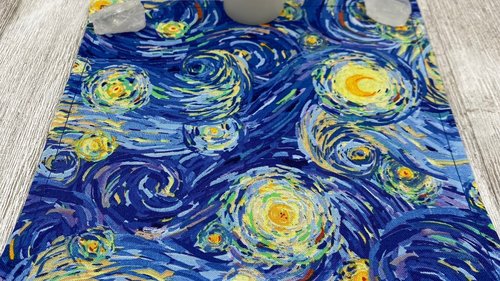 MINI Altar Cloth - Starry Night, Tarot Cloth, Traveling Altar Cloth, Portable Altar Cloth, Small Spaces Altar, Home Office Altar