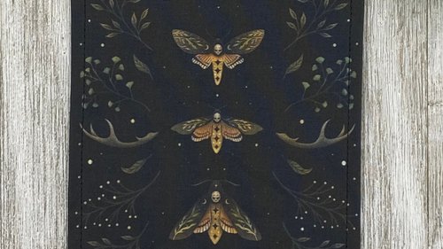 MINI Altar Cloth - Moths, Traveling Altar Cloth, Portable Altar Cloth, Small Spaces Altar, Home Office Altar