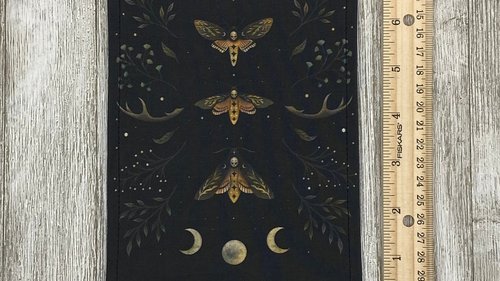MINI Altar Cloth - Moths, Traveling Altar Cloth, Portable Altar Cloth, Small Spaces Altar, Home Office Altar