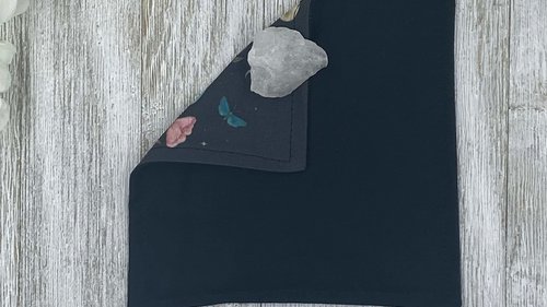 MINI Altar Cloth - Luna Moth Black, Traveling Altar Cloth, Portable Altar Cloth, Small Spaces Altar, Home Office Altar