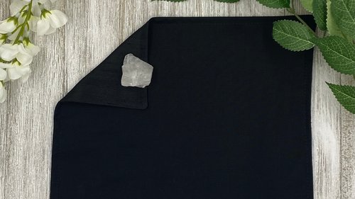 Silk MINI Altar Cloth - Black, Traveling Altar Cloth, Portable Altar Cloth, Small Spaces Altar, Home Office Altar