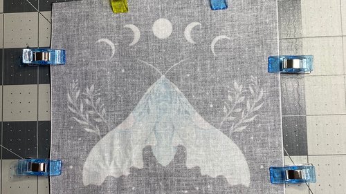 MINI Altar Cloth - Luna Moth Black, Traveling Altar Cloth, Portable Altar Cloth, Small Spaces Altar, Home Office Altar