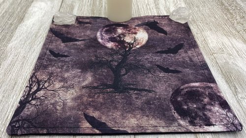 MINI Altar Cloth - Tree, Tarot Cloth, Traveling Altar Cloth, Portable Altar Cloth, Small Spaces Altar, Home Office Altar
