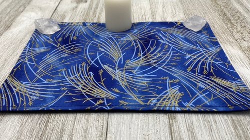 MINI Altar Cloth - Leaves Traveling Altar Cloth, Portable Altar Cloth, Small Spaces Altar, Home Office Altar
