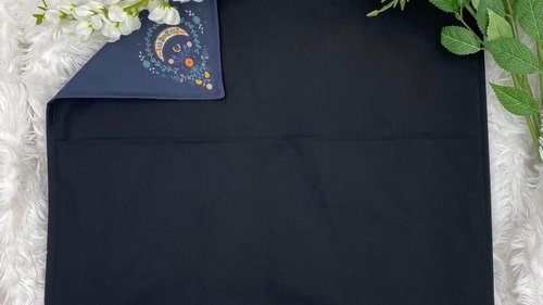 Moon Phase Floral Altar Cloth, Tarot Cloth, Altar Decor, Double Sided Altar Cloth, Wall Hanging, Dice Mat, Centerpiece