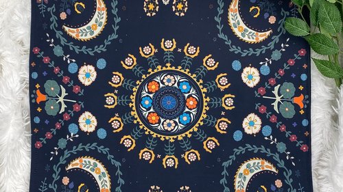 Moon Grid Altar Cloth, Tarot Cloth, Altar Decor, Double Sided Altar Cloth, Wall Hanging, Dice Mat, Centerpiece
