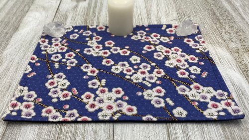 MINI Altar Cloth -Floral Traveling Altar Cloth, Portable Altar Cloth, Small Spaces Altar, Home Office Altar