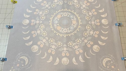 Moon Phase Floral Altar Cloth, Tarot Cloth, Altar Decor, Double Sided Altar Cloth, Wall Hanging, Dice Mat, Centerpiece