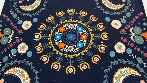Moon Grid Altar Cloth, Tarot Cloth, Altar Decor, Double Sided Altar Cloth, Wall Hanging, Dice Mat, Centerpiece