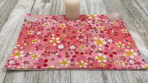 MINI Altar Cloth - Flowers Traveling Altar Cloth, Portable Altar Cloth, Small Spaces Altar, Home Office Altar