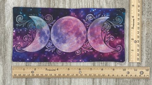 MINI Altar Cloth - Triple Moon, Traveling Altar Cloth, Portable Altar Cloth, Small Spaces Altar, Home Office Altar