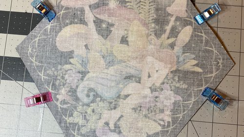 MINI Altar Cloth - Fairy Garden, Traveling Altar Cloth, Portable Altar Cloth, Small Spaces Altar, Home Office Altar