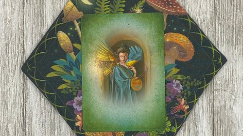 MINI Altar Cloth - Mushroom Garden, Traveling Altar Cloth, Portable Altar Cloth, Small Spaces Altar, Home Office Altar