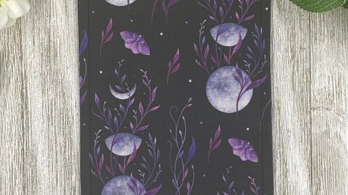 MINI Altar Cloth - Moon Garden, Traveling Altar Cloth, Portable Altar Cloth, Small Spaces Altar, Home Office Altar