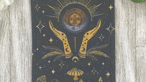 MINI Altar Cloth - Celestial, Traveling Altar Cloth, Portable Altar Cloth, Small Spaces Altar, Home Office Altar
