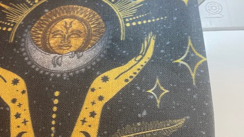 MINI Altar Cloth - Celestial, Traveling Altar Cloth, Portable Altar Cloth, Small Spaces Altar, Home Office Altar