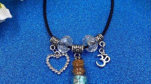 Love Spell Jar Necklace, Wiccan jewelry, Witch necklace, Spell Jar Jewelry