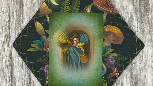 MINI Altar Cloth - Fairy Garden, Traveling Altar Cloth, Portable Altar Cloth, Small Spaces Altar, Home Office Altar