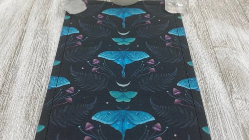 MINI Altar Cloth - Luna Moth, Traveling Altar Cloth, Portable Altar Cloth, Small Spaces Altar, Home Office Altar