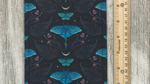 MINI Altar Cloth - Luna Moth, Traveling Altar Cloth, Portable Altar Cloth, Small Spaces Altar, Home Office Altar