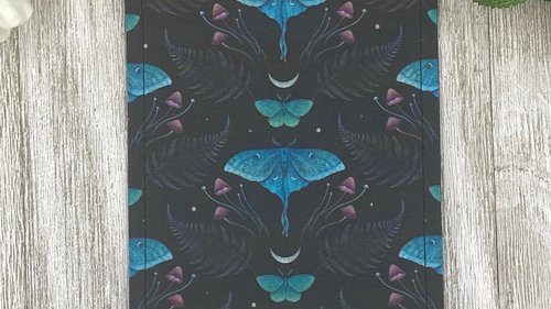 MINI Altar Cloth - Luna Moth, Traveling Altar Cloth, Portable Altar Cloth, Small Spaces Altar, Home Office Altar