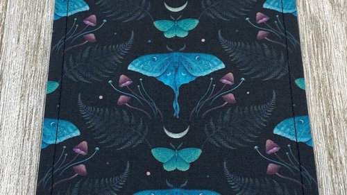 MINI Altar Cloth - Luna Moth, Traveling Altar Cloth, Portable Altar Cloth, Small Spaces Altar, Home Office Altar