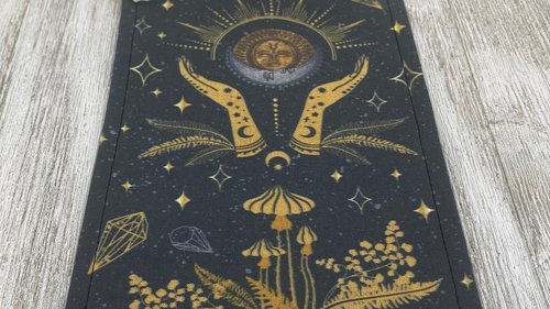 MINI Altar Cloth - Celestial, Traveling Altar Cloth, Portable Altar Cloth, Small Spaces Altar, Home Office Altar