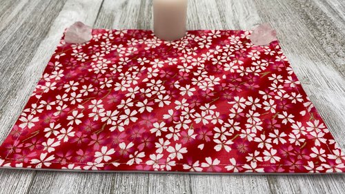 MINI Altar Cloth -Floral Traveling Altar Cloth, Portable Altar Cloth, Small Spaces Altar, Home Office Altar