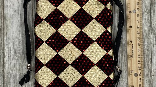 Diamond Sparkle Tarot Bag/ Custom Tarot Pouch/ Keepsake Bag / Drawstring Bag / Oracle Bag / Crystal Bag / Tarot Pouch / Cosmetic Bag