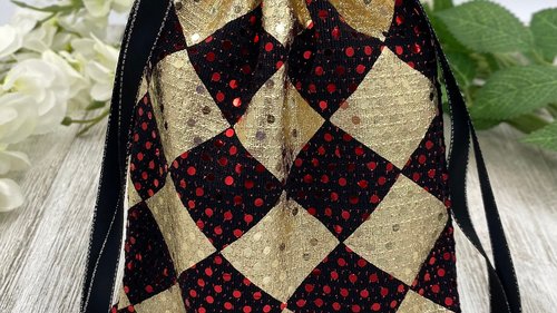 Diamond Sparkle Tarot Bag/ Custom Tarot Pouch/ Keepsake Bag / Drawstring Bag / Oracle Bag / Crystal Bag / Tarot Pouch / Cosmetic Bag