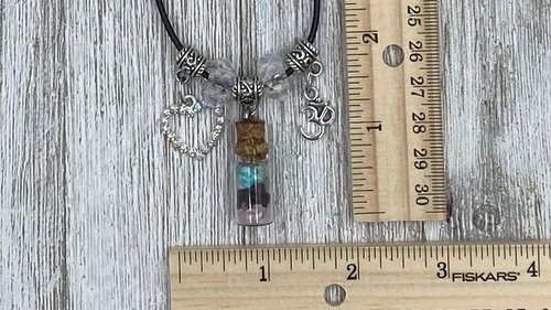 Love Spell Jar Necklace, Wiccan jewelry, Witch necklace, Spell Jar Jewelry