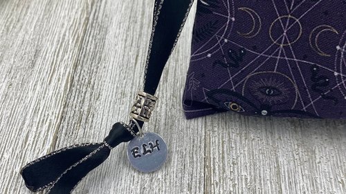 Moth Grid Tarot Bag/ Custom Tarot Pouch/ Keepsake Bag / Drawstring Bag / Oracle Bag / Crystal Bag / Tarot Pouch / Cosmetic Bag