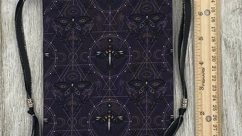 Moth Grid Tarot Bag/ Custom Tarot Pouch/ Keepsake Bag / Drawstring Bag / Oracle Bag / Crystal Bag / Tarot Pouch / Cosmetic Bag