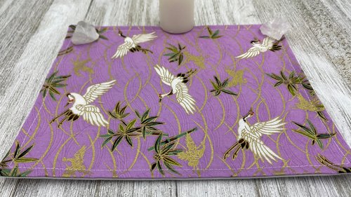 MINI Altar Cloth - Birds Traveling Altar Cloth, Portable Altar Cloth, Small Spaces Altar, Home Office Altar