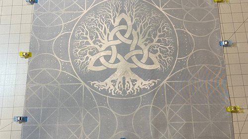 Triquetra Tree Altar Cloth, Tarot Cloth, Altar Decor, Double Sided Altar Cloth, Wall Hanging, Dice Mat, Centerpiece