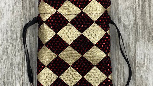 Diamond Sparkle Tarot Bag/ Custom Tarot Pouch/ Keepsake Bag / Drawstring Bag / Oracle Bag / Crystal Bag / Tarot Pouch / Cosmetic Bag