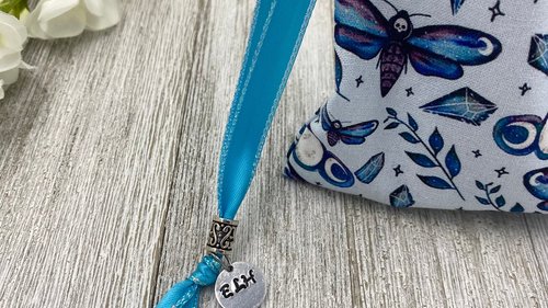 Moth Triple Moon Tarot Bag/ Custom Tarot Pouch/ Keepsake Bag / Drawstring Bag / Oracle Bag / Crystal Bag / Tarot Pouch / Cosmetic Bag
